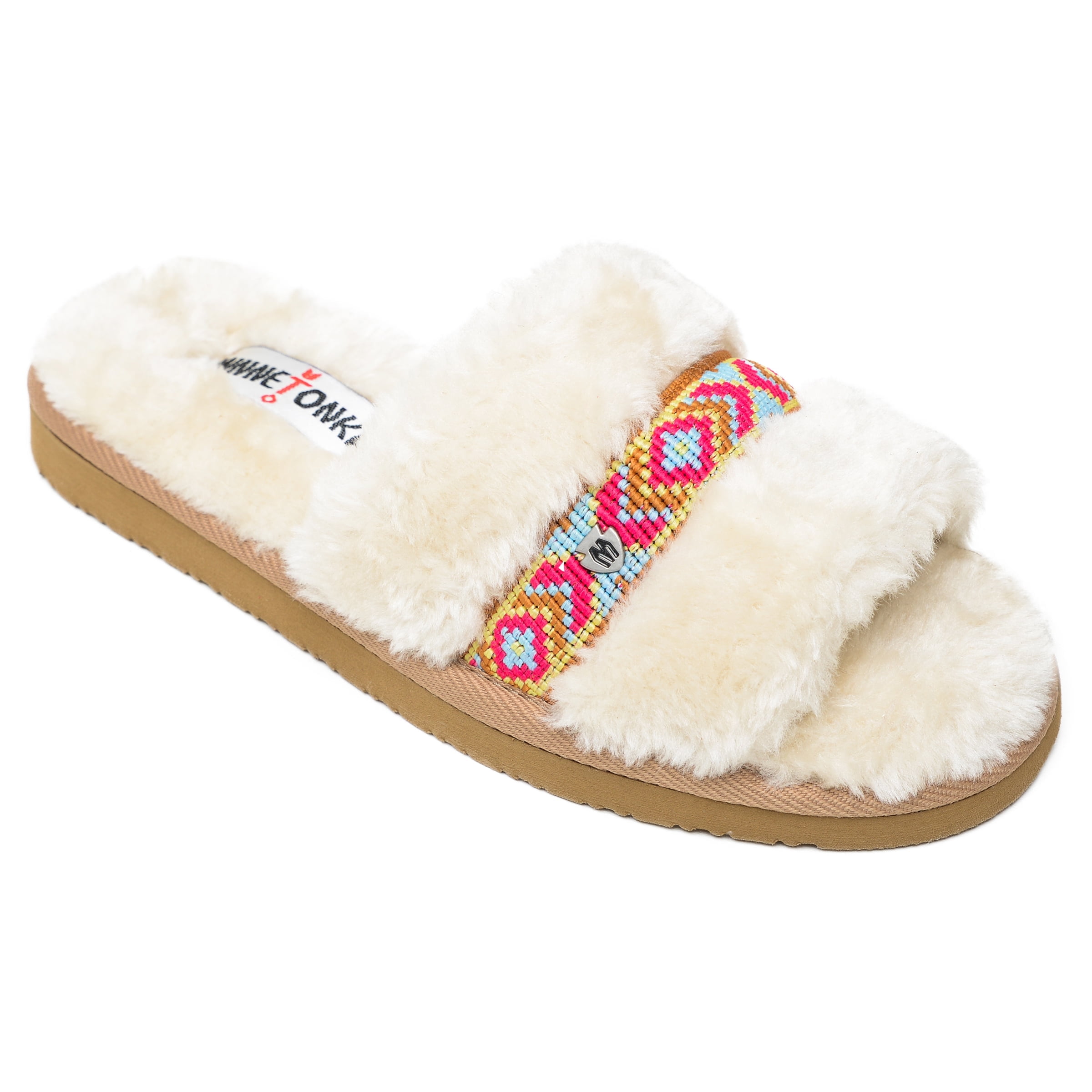 Minnetonka Women's Faux Fur London Slide Slipper