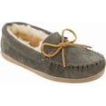 thumbnail image 1 of Minnetonka Women’s Sheepskin Hardsole Moccasin 6 M Grey, 1 of 5