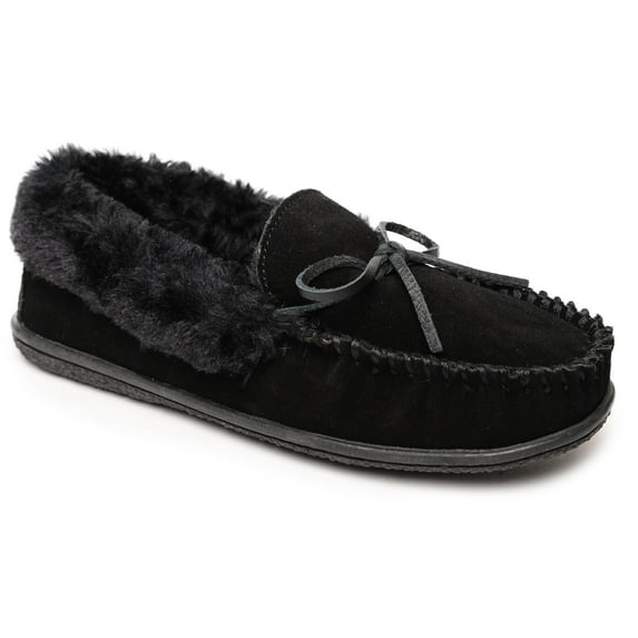 Minnetonka Women's Suede Camp Collar Moc Bootie Slippers