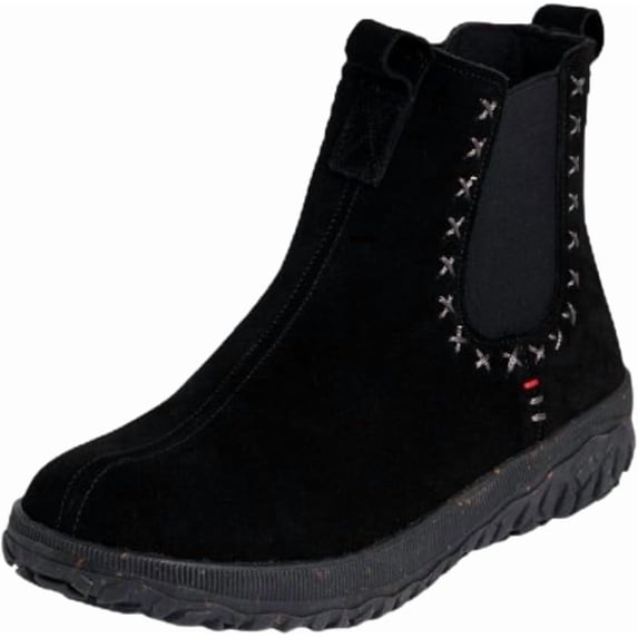Minnetonka Women's Suede Chelsea Tread Boots, Black, Size 8
