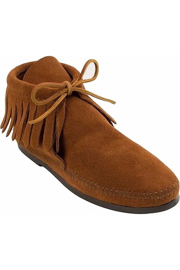 Women's Classic Fringe Boot,Hardsole Brown,10 M US