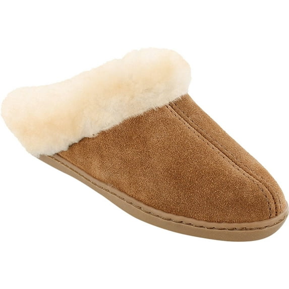 Minnetonka Women's Suede Sheepskin Mule Slipper