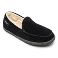thumbnail image 1 of Minnetonka Women's Tempe Suede Indoor and Outdoor Slippers, Black 10, 1 of 3