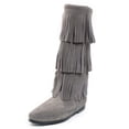 thumbnail image 1 of Minnetonka Women's 1631 3-Layer Fringe Boot,Medium Grey,7 M US, 1 of 7
