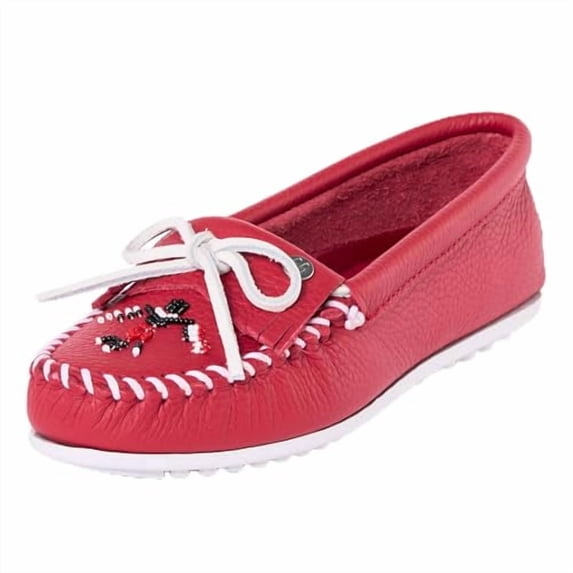 Minnetonka Women's Thunderbird Animikii Hardsole, Red, Size 10