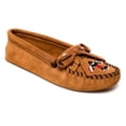 thumbnail image 1 of Minnetonka Women's Thunderbird Animikii Soft Leather Sole, Brown, Size 5.5, 1 of 6