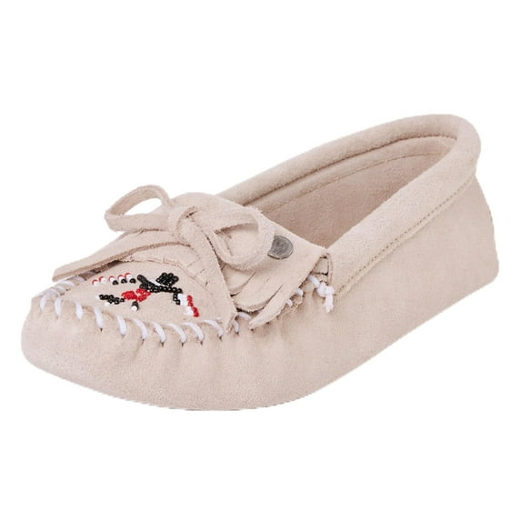 Minnetonka Women's Thunderbird Animikii Softsole, Stone, Size 7.5