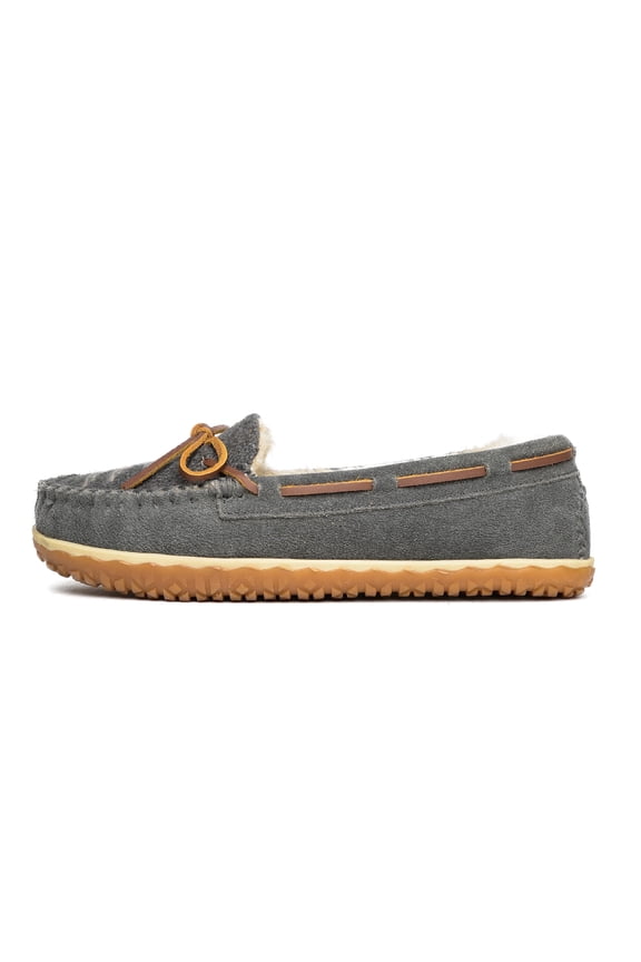 Women's Tilia Suede Moccasin Slippers, Grey, 8 W