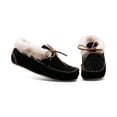thumbnail image 1 of Minnetonka Womens Chrissy Slipper Bootie - Black/Tan - Size 6, 1 of 4