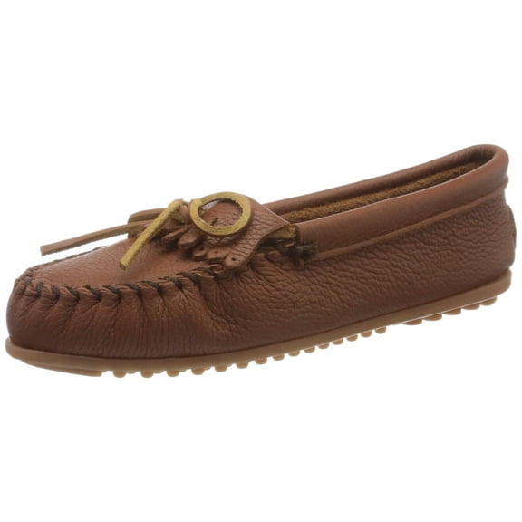 Minnetonka Women's Deerskin Soft-T Moccasin,Carmel Deerskin,6.5 M US