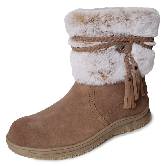 Minnetonka Womens Everett Boot, Cocoa, Size 10