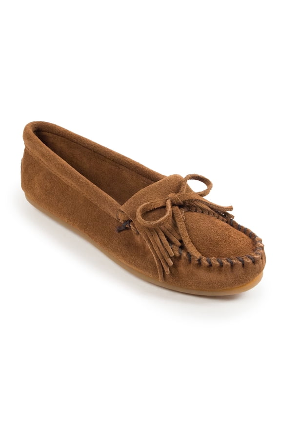 Womens Kilty Handmade Classic Moccasins Brown 8 Medium (B,M)