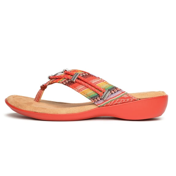 Minnetonka Women's Silverthorne 360 Sandal/Flip Flops - Made with Genuine Leather, Ultra-Light Blown EVA Outsoles, 360° Memory Foam Cushion Insoles, and Microfiber Foam Lining, Size 6 M
