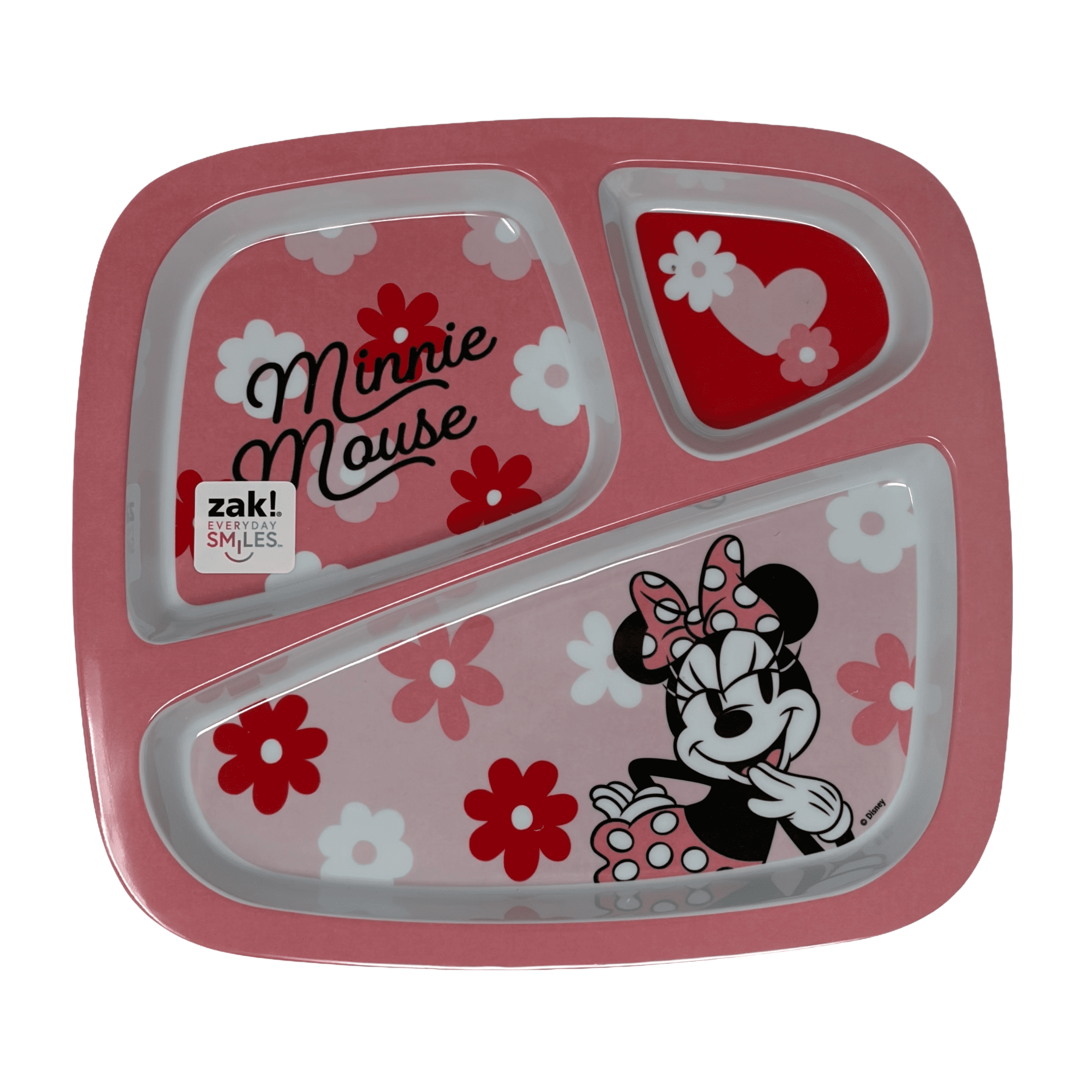 Minnie 3-Section Melamine Tray - Pink
