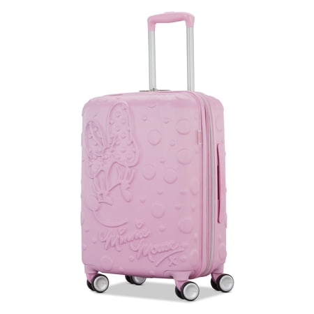 Disney x American Tourister All Ages Minnie Mouse Carry On Suitcase with Spinner Wheels - Pink