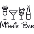 thumbnail image 1 of Minnie Bar Character Art Vinyl Decors Sticker Design Decal Girls Boys Kids Room Bedroom Nursery Kindergarten Home Decor Stickers Wall Vinyl Design Decoration Size (10x8 inch), 1 of 1