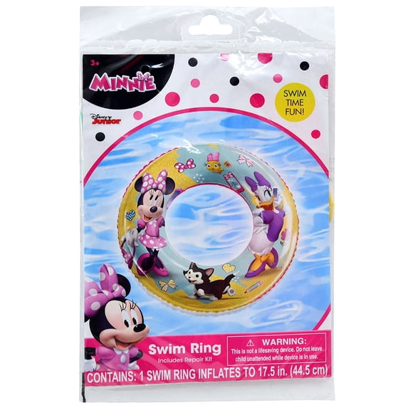 Disney Minnie Inflatable Kids Pool Toys & Floats with Goggles, 6.5" x .50" x 11"