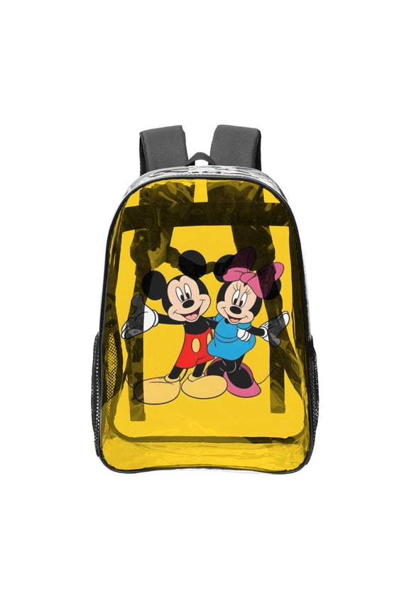 Minnie Bowtique Pattern Transparent Backpack Lightweight And fashionable Showcasing Personality And Leading The Trend
