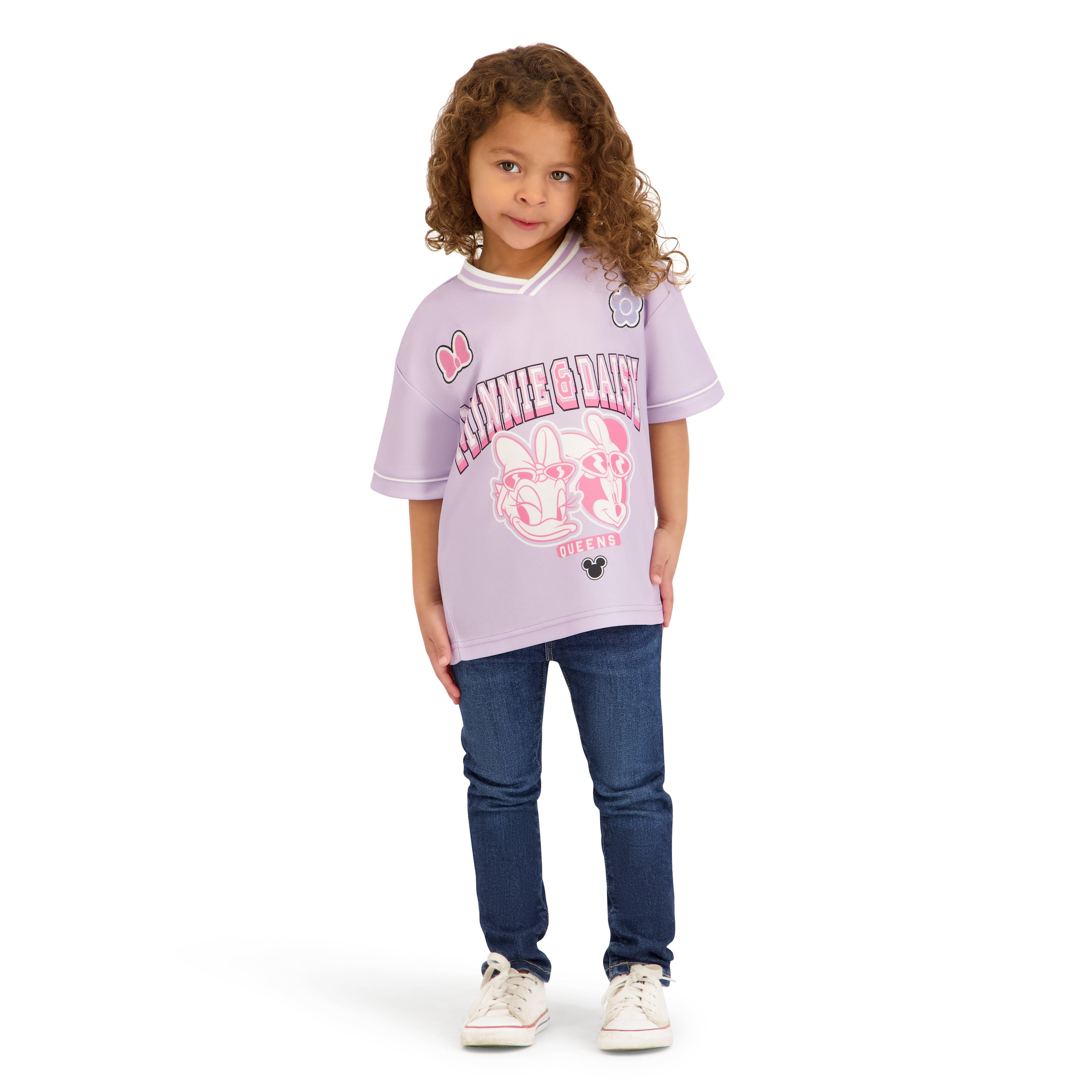 Minnie & Daisy Toddler Girl Short Sleeve Jersey, Sizes 12 Months-5T