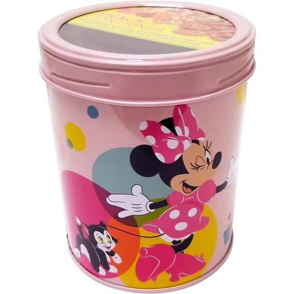 Minnie Food Safe, BPA Free - Snack Container w/Screw Top, Food on the Go Container, Dry Food Storage, 4.5" High with Window
