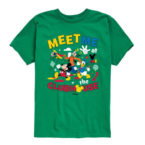 Minnie & Friends - Meet At Clubhouse - Youth Boys Short Sleeve Graphic T-Shirt