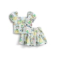 thumbnail image 1 of Minnie and Friends Toddler Girls Allover Print Puff Sleeve Top and Matching Skirt Set, 2-Piece, Sizes 12M-5T, 1 of 9