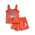 thumbnail image 1 of Disney Minnie & Mickey Mouse Toddler Girls La Dolce Vita Graphic Tank Top with Ruffle Shorts, 2-Piece Set, Sizes 12M-5T, 1 of 8