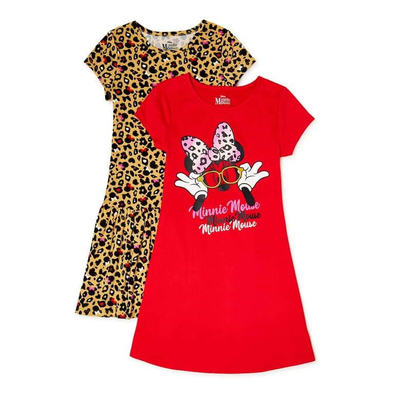 Minnie Girls Dress, Sizes 4-12, Pack-2 - Walmart.com