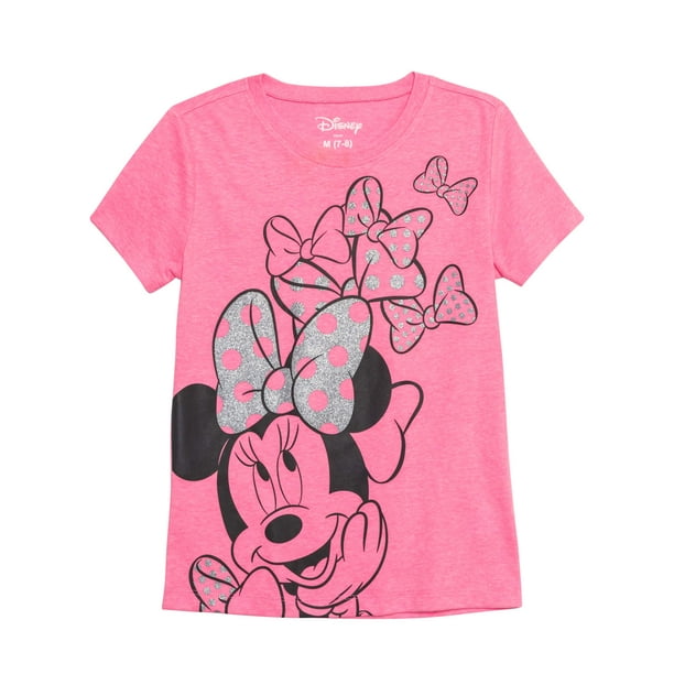 Minnie Glitter Graphic T-Shirt (Little Girls & Big Girls) - Walmart.com