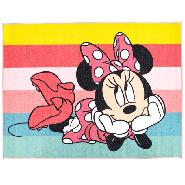 Minnie Indoor Stripes Nylon Room Rug, MultiColor, 4.3'x5.7'