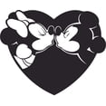 thumbnail image 1 of Minnie Kissing Heart Cartoon Customized Wall Decal - Custom Vinyl Wall Art - Personalized Name - Baby Girls Boys Kids Bedroom Wall Decal Room Decor Wall Stickers Decoration Size (18x20 inch), 1 of 1