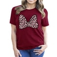 thumbnail image 1 of Minnie Leopard Bow Shirt, Animal Kingdom Shirt, Safari Shirt Casual Short Sleeve Shirt (Medium, Raspberry), 1 of 7