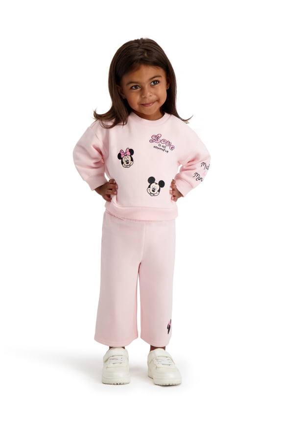 Baby Girl 2 Piece Embroidered Sweat Set, Sizes 0-24 Months