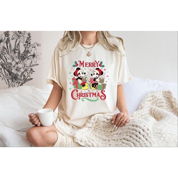 Minnie Mickey Merry Christmas Shirt| Christmas Mickey And Minnie Plaid Shirt| Disney Christmas Shirt |Christmas Family Tee
