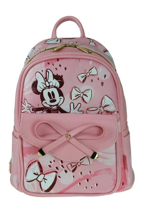Minnie Mouse 11 Faux Leather Mini Backpack Ribbon