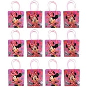 Minnie Mouse 12 Authentic Licensed Party Favor Reusable Medium Goodie Gift Bags 6"