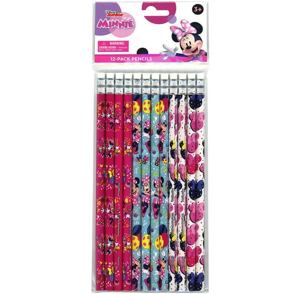 Minnie Mouse 12pk Pencil in Poly Bag & Header -2pack
