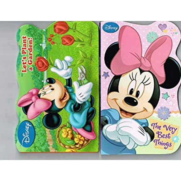 Pre-Owned Minnie Mouse 2 Board Book Set (Let's Plant a Garden! (Paperback) 1453055991 9781453055991