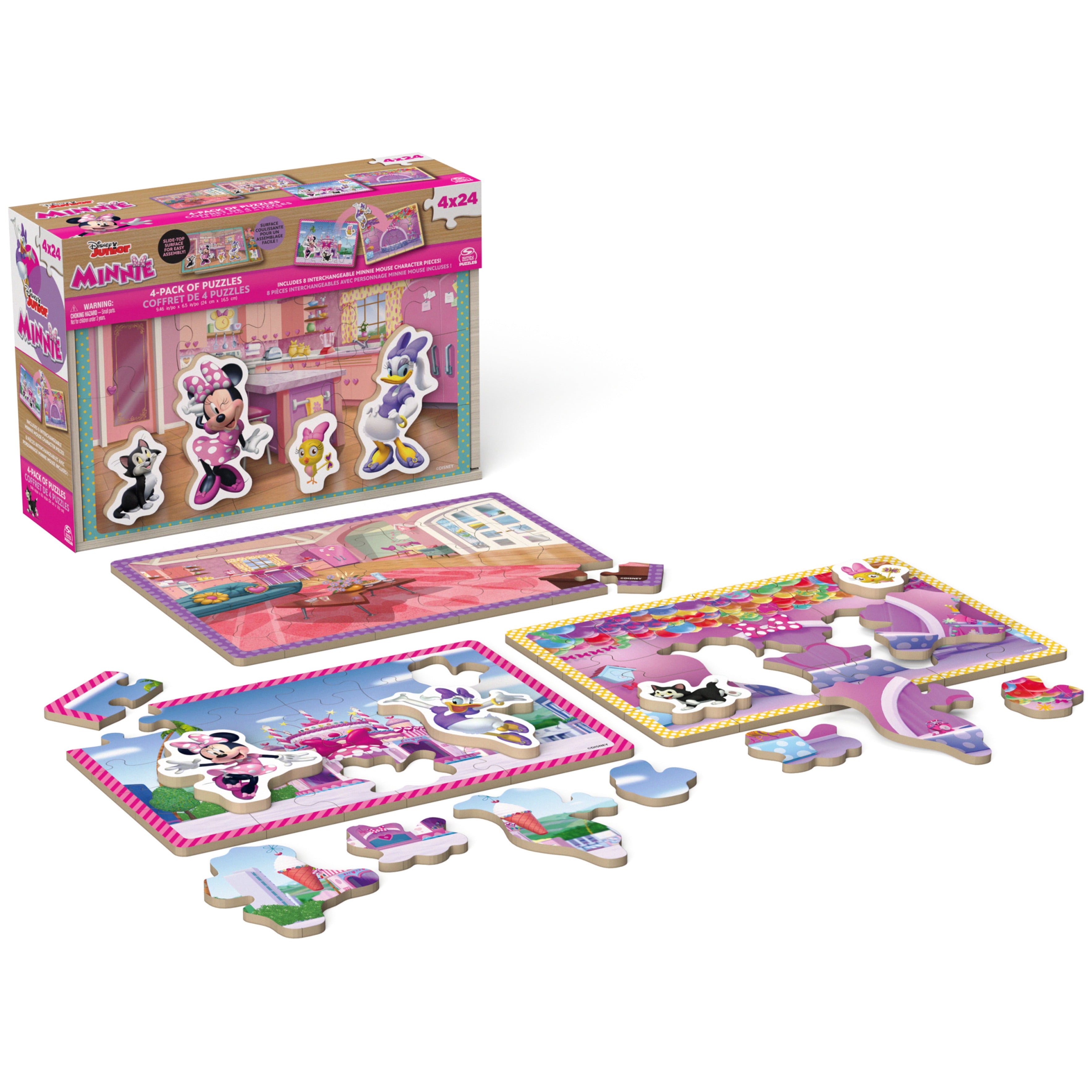 Minnie Mouse, 24-Piece Jigsaw Puzzles 4-Pack, for Kids Ages