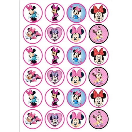 Minnie Mouse 24ct Edible Icing Image Cupcake Toppers ABPID07362