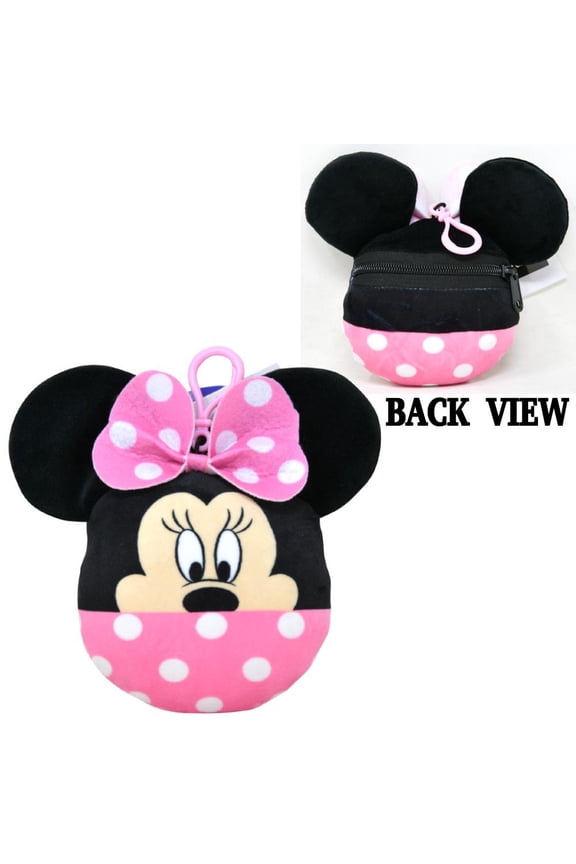 Minnie Mouse 6" Plush Head Zipper Pull