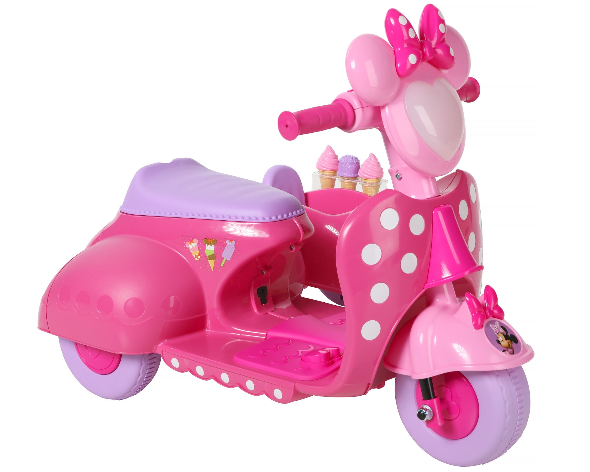 Minnie - Véhicule Scooter avec Side-Car et Figurine 7,5 cm - Jouet