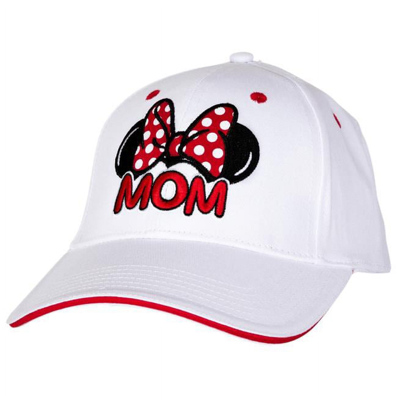 Babyhug Baseball Cap with Minnie Mouse & Text Print White & Navy Blue - Diameter 13cm main image 0