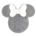 thumbnail image 1 of Minnie Mouse 859921 Disney Bow Icon Tufted Bath Rug, Gray & White, 1 of 1