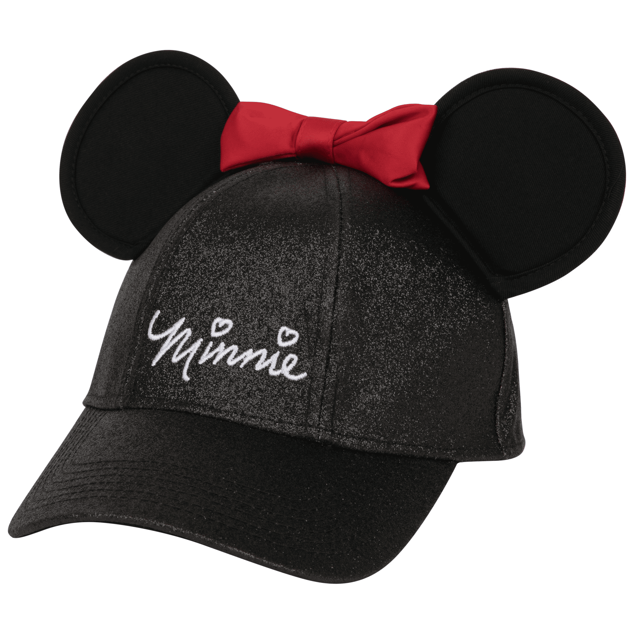 Disney Minnie Adult Black Glitter Ear Hat, (Women's)