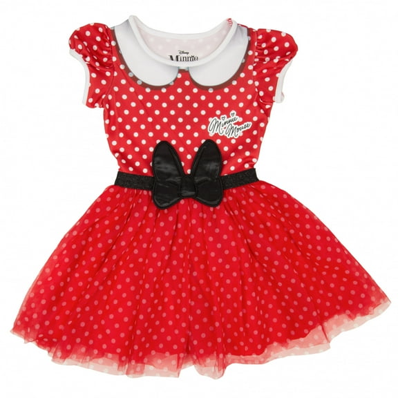 Minnie Mouse 882525-toddler4t Polka Dot Toddler Girls Cosplay Dress - Toddler 4T
