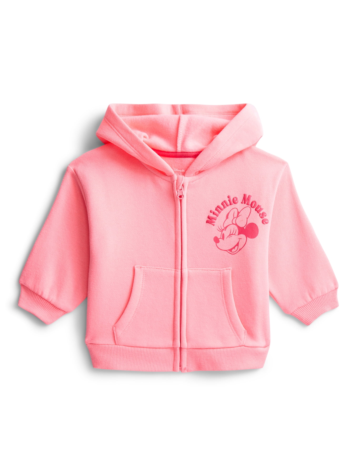 Minnie Mouse Baby Girls' Full Zip Graphic Hoodie, Sizes 0/3M-6/9M