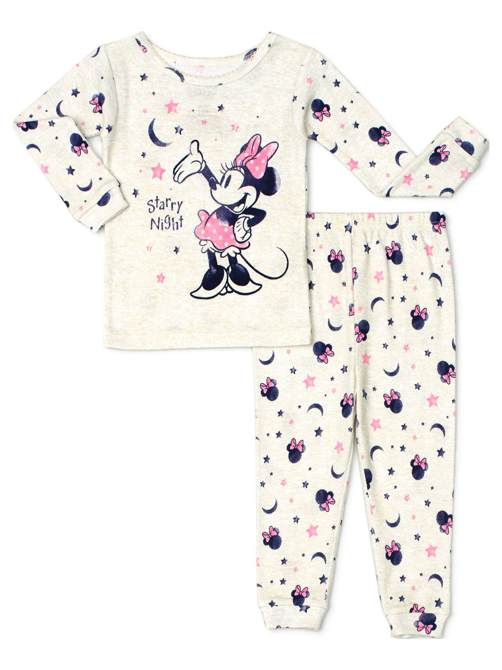 Minnie Mouse Baby Girl Cotton Sleep Set, 2 Piece