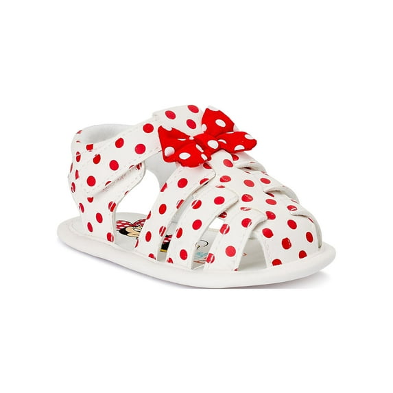 Minnie Mouse Baby Girl Polka Dot Fisherman Sandals, Sizes 1-4
