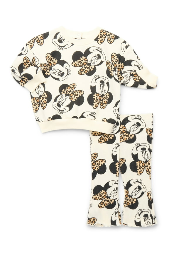 Baby Girls Print Sweatshirt and Flared Leggings, 2-Piece, Sizes 0M-24M